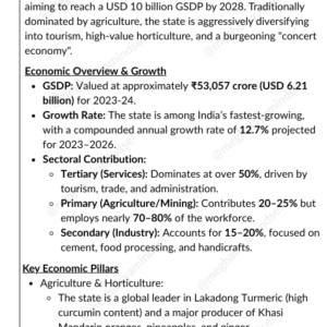 Meghalaya GK One-liner  & MCQ [Ebook]