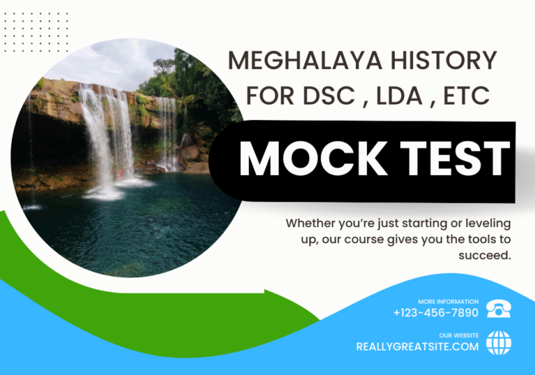 Meghalaya History MCQ [200 question]